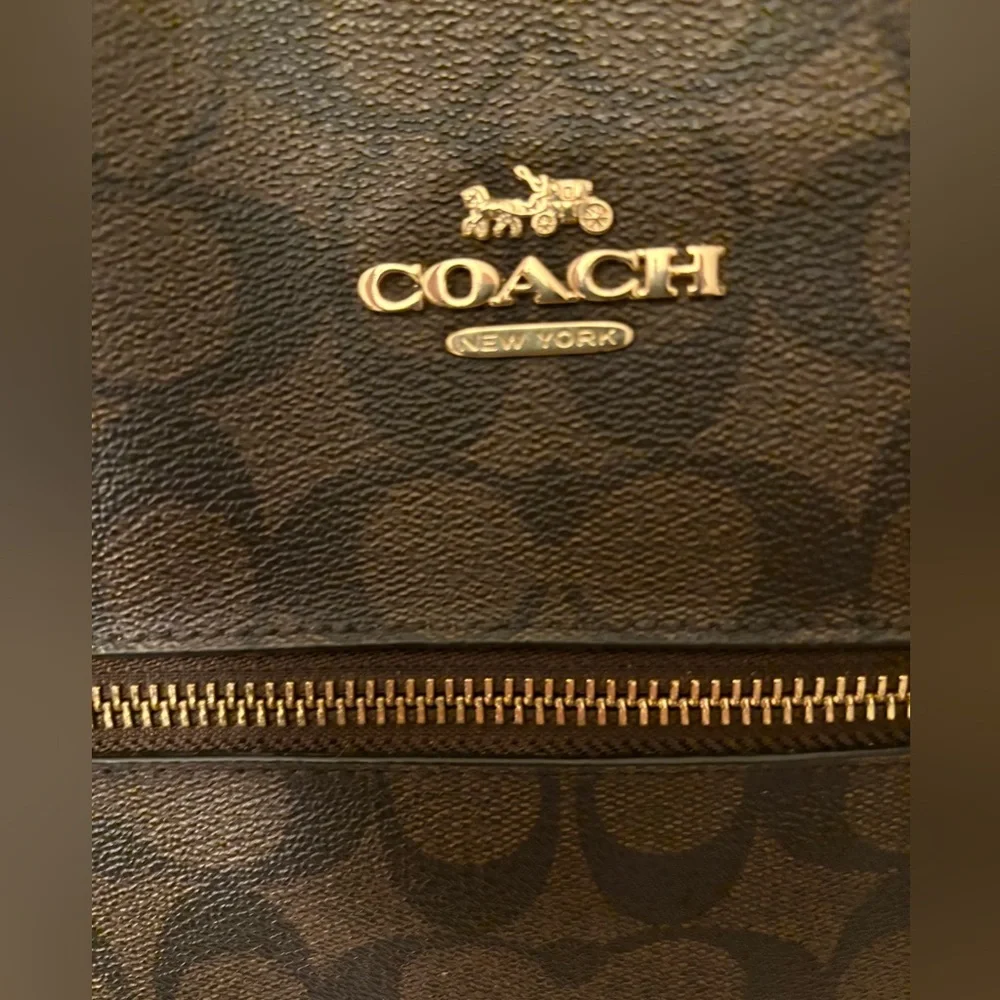 Coach Dark Brown Signature Tote - Picture 2 of 9
